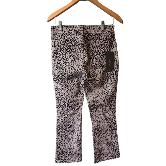 Rag & Bone Velvet Cheetah Crop Flare Jeans High Rise Ankle 26 NWT Animal Print - Picture 3 of 10